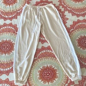 GARAGE CREAM FLEECE BOYFRIEND JOGGERS